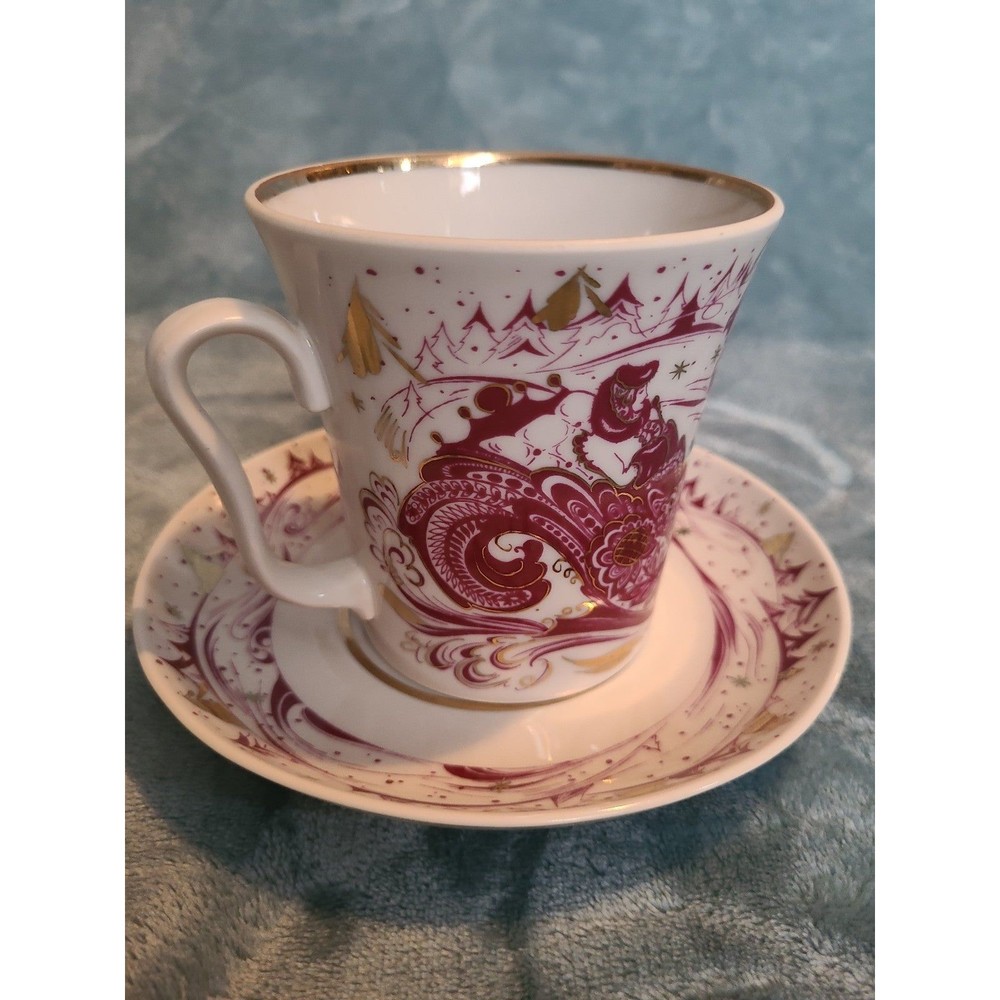 Lomonsov Russian Imperial mug and saucer